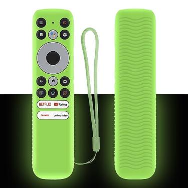 Imagem de JKZTJOF Capa de controle remoto verde luminosa adequada para controle remoto TCL RC902N FMR1 Smart TV, leve, antiderrapante e não irrita a pele