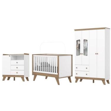 Imagem de Jogo de Quarto Infantil Confete Branco/Jequitiba - Henn