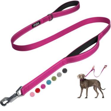 Imagem de Coleira para cães Fida Heavy Duty 150 cm com 2 alças acolchoadas e gan