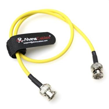 Imagem de Alvin's Cables Cabo coaxial flexível SDI 12G BNC macho para macho para RED Komodo | Cabo blindado Atomos Monitor 75 Ohm para câmera de vídeo 4K, amarelo