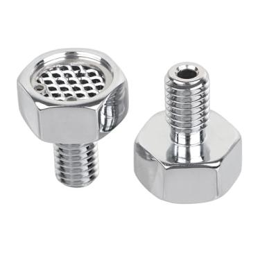 Imagem de YDLMT Kit de parafusos de respiro de cabeça de motocicleta cromado adequado para Harley EVO Twin Cam Dyna Softail Bobber Touring Road King Electra Street Glide 1994-2014