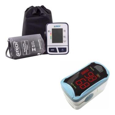 Imagem de Aparelhos Medir Pressão Arterial + Medir Saturação Oxigênio - G-tech