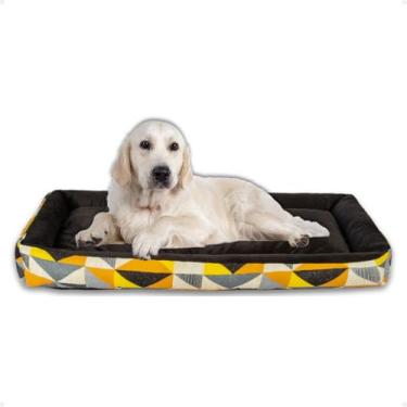 Imagem de Cama Para Cachorro Grande Cama Pet Xg Gigante Impermeável (Triângulo Amarelo)