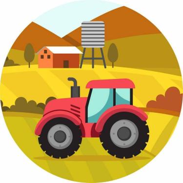 Imagem de Painel Redondo 3D Sublimado Trator Frd-4862