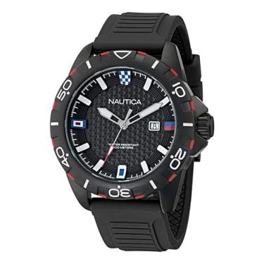 Imagem de Nautica Relógio de silicone NSR, Preto