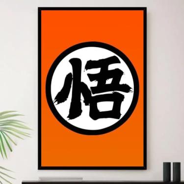 Imagem de Genérico, Quadro Dragon Ball Simbolo Goku Decorativo A3 35x45cm