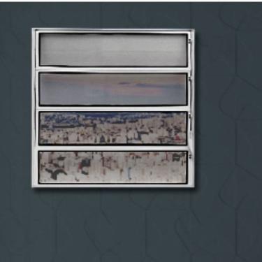 Imagem de Janela Basculante Abertura Central 1 Seção 80x100cm Linha Plus Lux Esquadrias Branco