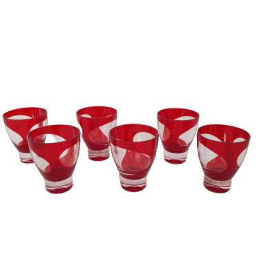 Imagem de Jogo De Copos Acrílico Vermelho 6 Peças
