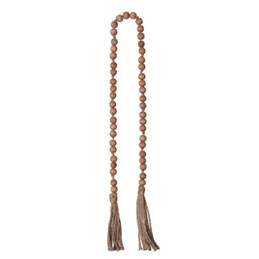 Imagem de Colar Madeira Decorativo Miçanga Bege 95 Cm - Du0027Rossi