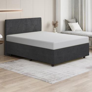 Imagem de Base Cama Box Casal Veludo Skybox Cor Preto