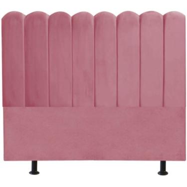 Imagem de Cabeceira Nuvem Cama Box Queen 160 Cm Alanis Suede Rosa