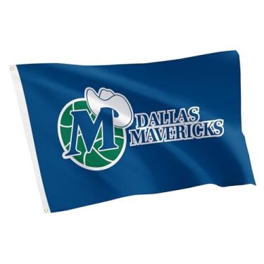 Imagem de Desert Cactus Bandeira do Dallas Mavericks NBA 100% poliéster interior exterior 0,9x1,5 m National Basketball Association Team Flags (bandeira vintage)