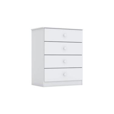 Imagem de Cômoda Casal Labirinto 4 Gavetas Branco - Henn