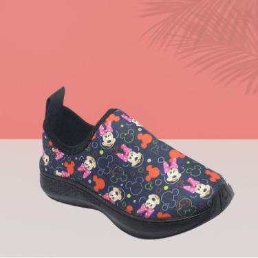 Imagem de Tênis Infantil Feminino Menina Escolar Calce Fácil Leve Confortável Pr