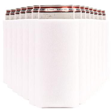 Imagem de CURRENT CO. Mangas Finas Para Refrigerador De Latas (Pacote Com 14) Koolie Macio Refrigerantes White Claw E Cerveja - Projetos Vinil Sublimação Htv Koolies Finos, Grandes (Brancas)