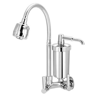 Imagem de Torneira Gourmet Com Filtro Cozinha De Parede Metal 1/4v. - Modelar