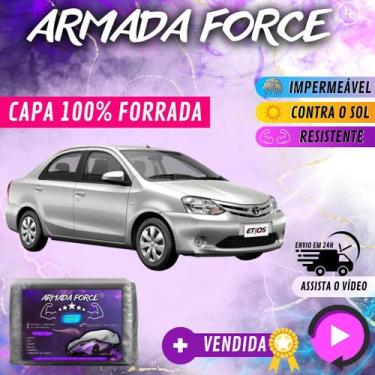 Imagem de Capa Cobrir Carro Etios Sedan 100% Forrada Armada Force 100% Impermeáv