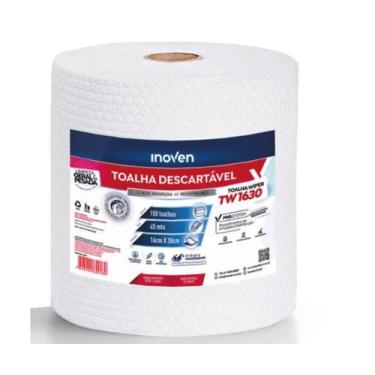 Imagem de Rolo Wiper TW1630 Com 150 Toalhas Descartáveis Branco Inoven