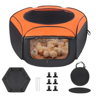 Imagem de Caixa de chocadeira de pintinho, caixa de chocadeira de porta dupla para kit iniciante de pintinho, suprimentos de caneta pop-up para filhotes de frango para bebês para até 15 filhotes, patos e