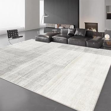 Imagem de Tapetes grandes, modernos e simples para decoração de sala de estar, tapetes abstratos para casa, tapetes para quarto, laváveis, varanda e passarela (200x200 cm, 78x78 pol./Pêlo em forma de laço