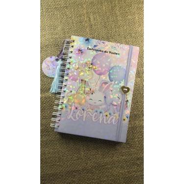 Imagem de Caderneta de Saúde Infantil Personalizada, Tema Animais, Capa Holográfica, A5, com Chaveiro e Pingente