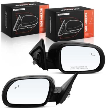 Imagem de A-Premium Par (2) espelhos retrovisores elétricos do lado do motorista e do passageiro - compatível com Kia Soul 2020 2021 2022 2023 - Espelho retrovisor externo preto dobrável manual não aquecido com