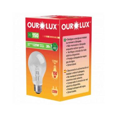 Imagem de Kit 10PC Lâmpada Halógena Econômica Branca Morna 120w H150 Ourolux E27