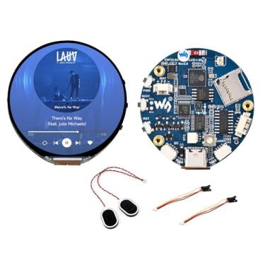 Imagem de Placa de desenvolvimento ESP32-S3 com tela IPS redonda de 4,7 cm 360 × 360, processador LX7 dual-core de 32 bits até 240 MHz, acelerômetro e sensor de giroscópio, suporta W-F-i e BLE, sem função de