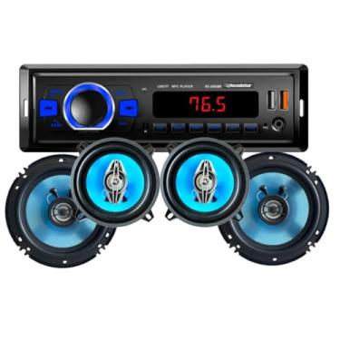 Imagem de Kit Auto Rádio + 2 Alto Falantes 6" + 2 Alto Falantes 5" 50W RS-2665BR Smart Kit Line Roadstar