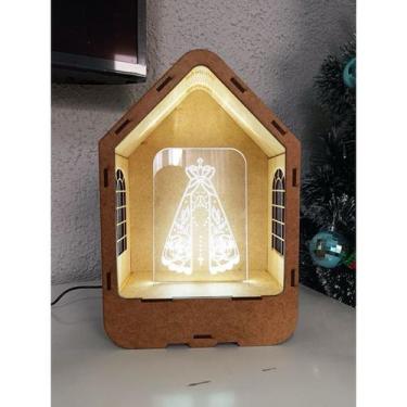 Imagem de Luminária Led Capela de Nossa Senhora Aparecida Acrílico - NoBrand
