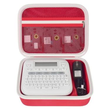 Imagem de GWCASE Capa Compatível Com Brother P-Touch Ptd220 210, Etiquetadora Para Uso Doméstico/Comercial, Organizadora Fitas, Adaptador Ca, Cabos De Carregamento (Somente Na Caixa) - Vermelha