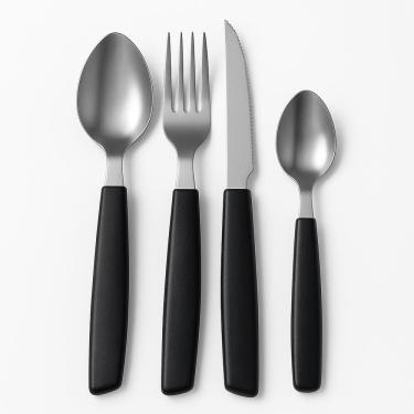 Imagem de Faqueiro 24 Peças Aço Inox Com Divisor de Talheres - Preto