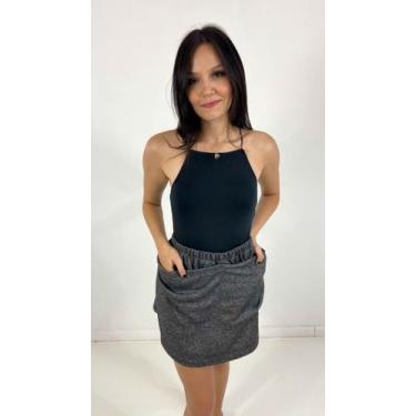 Imagem de Body preto alça fina - Mari Telli, G, Preto, Feminino