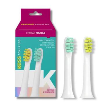 Imagem de Refil Para Escova Dental Elétrica Kess Soni-K 100 Com 2 Unidades Cod.2
