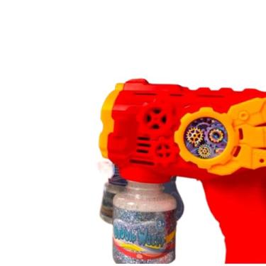 Imagem de Lançador de bolhas de sabão, Automático, Colorido, Brinquedos para crianças(Vermelho + Refil)