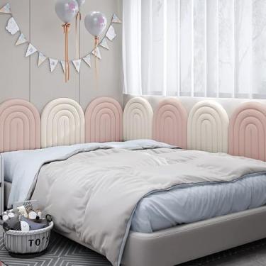 Imagem de Almofada De Decoração De Fundo Para Casa, Cabeceiras De Parede Macias, Almofada Protetora De Parede De Cabeceira, Autoadesiva Para Quarto Quarto Parede, Pink, 120x40cm