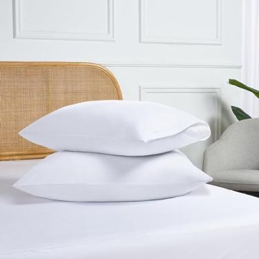 Imagem de ProtectMySleep Protetores De Travesseiro Tencel - Pacote Com 2, Ecológicos, Impermeáveis E Hipoalergênicos, Zíper, Macios, Fibra Natural (Para Bebês)