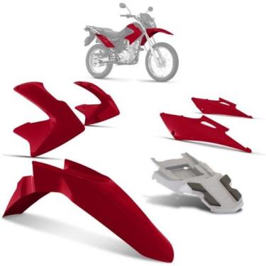 Imagem de Kit Carenagem Moto Honda Bros 150 2009 2010 2011 4 Peças Cromo Forte S