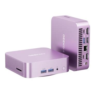 Imagem de GEEKOM A6 Mini PC Edição Rosa com AMD Ryzen 7 6800H, 32GB DDR5 RAM 1TB PCIe 4.0 NVMe SSD, Radeon 680M, Design compacto de alumínio Windows 11 Pro Desktop com USB4/8K UHD/Wi-Fi 6E/SD Slot