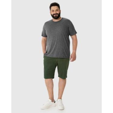 Imagem de Camiseta Básica Masculina Malwee Plus Size Ref. 87847, Cinza escuro, G