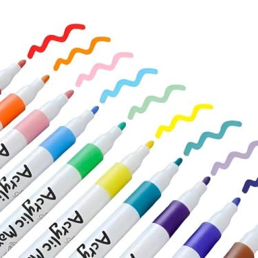 Imagem de Kit Canetinhas Coloridas com Ponto Fina Acrílicas Permanente - Conjunto de Marcadores Canetas Boas para Colorir Pintar Livros Desenho Pintura (80 Cores)