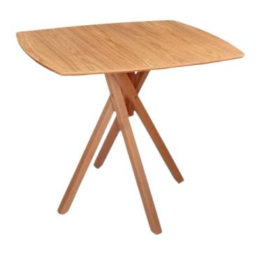 Imagem de Mesa de Jantar 80cm Quadrada com Laterais Arredondadas (Freijó)