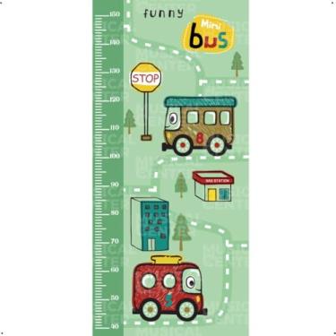 Imagem de Adesivo Régua de Crescimento Infantil Tema Carros Lavável Seguro Fácil Aplicação Ideal Para Quarto Bebê Menino Criança