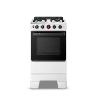 Imagem de Fogão Esmaltec 4 Bocas Ideal Super Mesa de Aço Inox Branco F4IAB - Bivolt