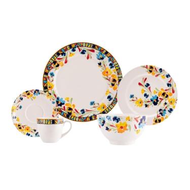 Imagem de Jogo De Jantar 40 Peças Etnico Porcelana Real By Schmidt