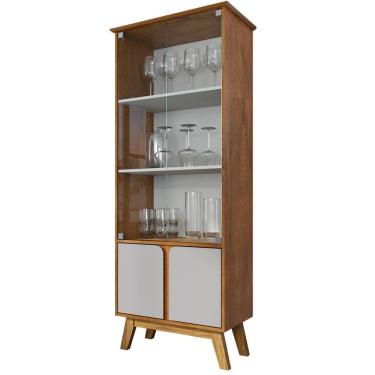 Imagem de Cristaleira 4 Portas Madri 180x70 Cm Bechara Naturalle Off White