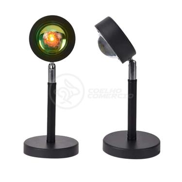 Imagem de Mini Ring Light Sunset Projetor Lâmpada Tiktok Usb Presente Dia Dos Namorados - Vermelho Pôr Do Sol