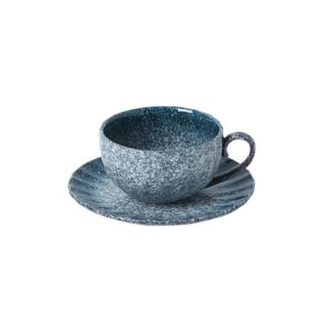 Imagem de Xícara de café japonesa de cor sólida simples retrô criativa requintada resistente a altas temperaturas - Lan Yun