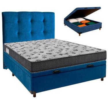 Imagem de Kit Cabeceira + Cama Box Bau + Colchão Casal D33 Iso100 Ortobom