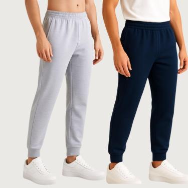 Imagem de Kit 2 Calça Jogger Moletom Masculina Conforto e Estilo para o Dia a Dia-Masculino